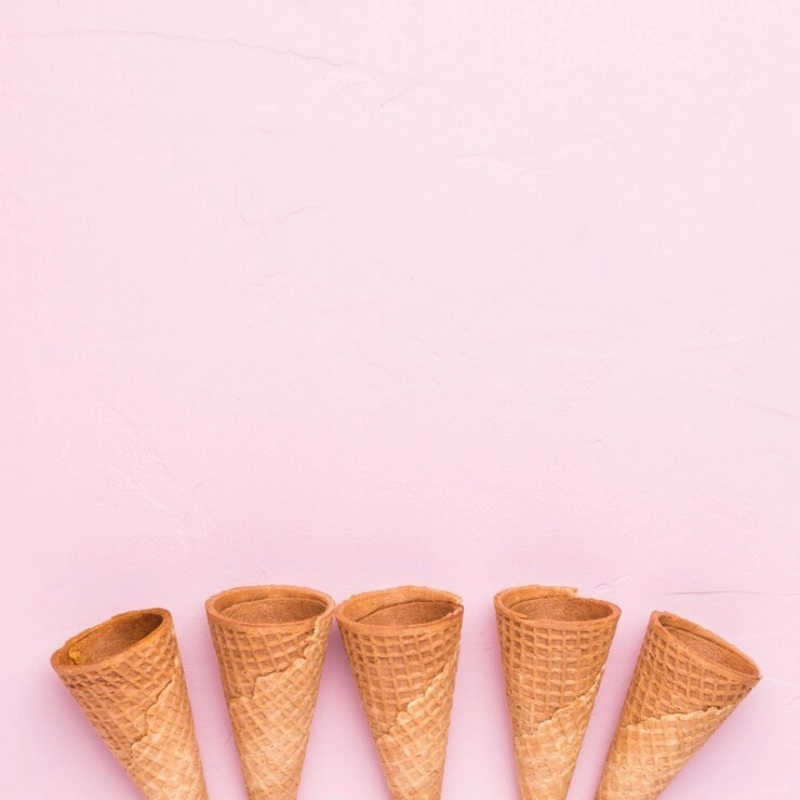 imagem mostrando varias casquinhas para simbolizar a pergunta "quantas calorias na casquinha do sorvete"